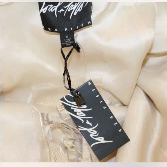 NWT Lord & Taylor Strapless Midi Dress Ball Prom Metallic Silver 6 Gown Jacquard - Picture 2 of 13